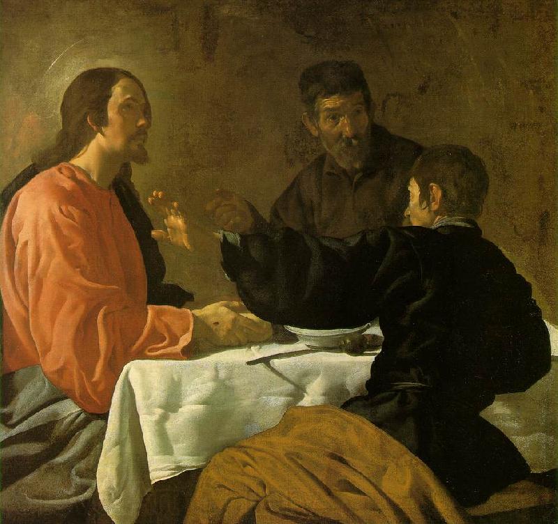 VELAZQUEZ, Diego Rodriguez de Silva y The Supper at Emmaus sg